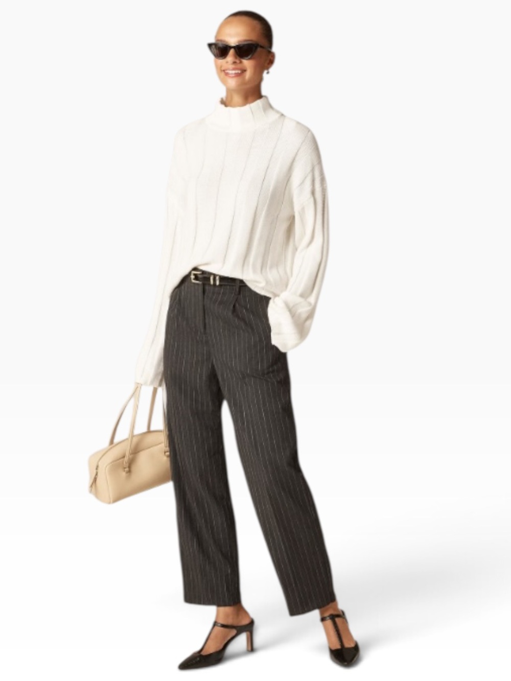 J. Crew Mario Bellucci Pleated tapered pant in pinstripe Italian wool blend NWT